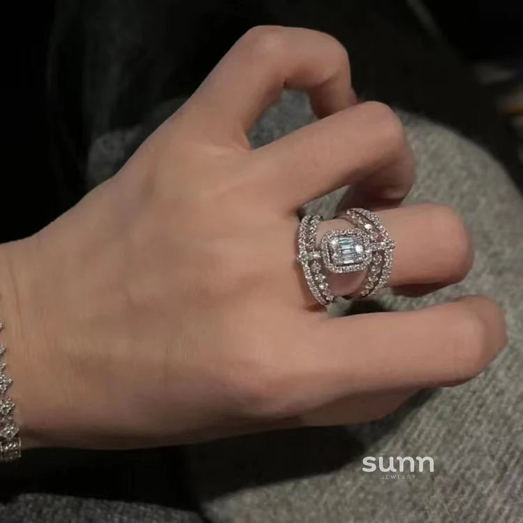 Mairead Ornate Zircon Baroque Ring
