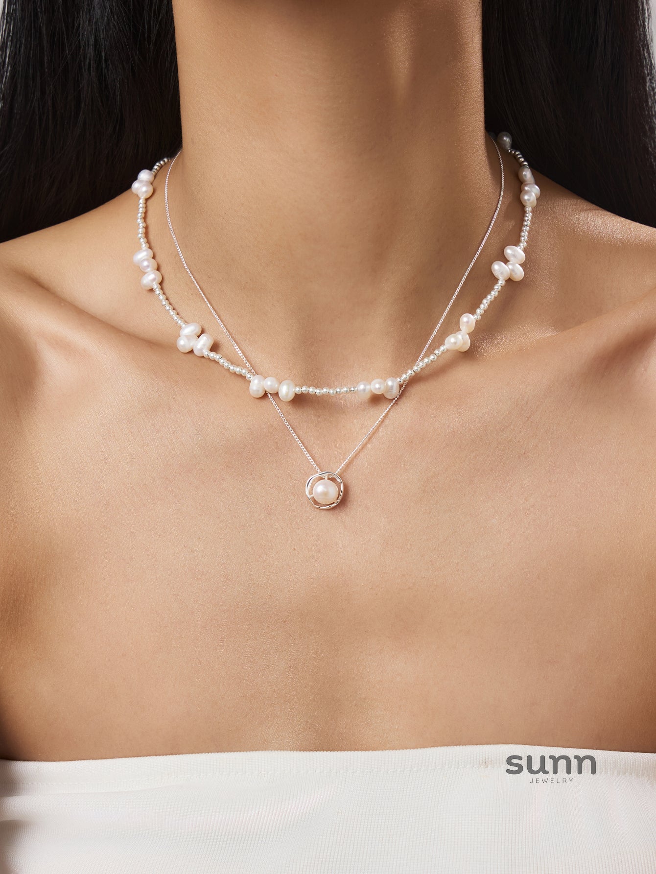 Maison Baroque Pearl Layered Necklace [HOW4SNOD]