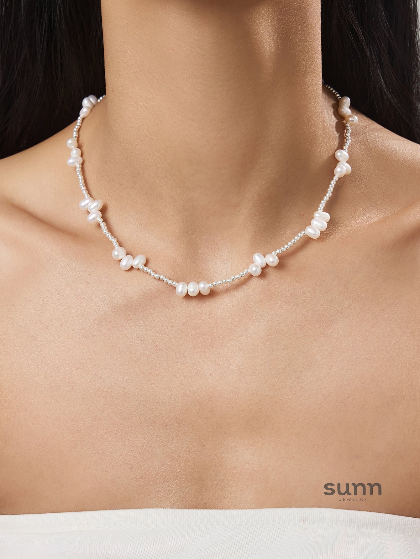 Maison Baroque Pearl Layered Necklace [F1WEE72I]