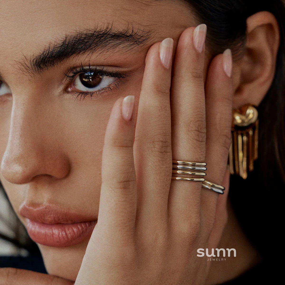 Maison Geometric Statement Ring [7F08K3MR]