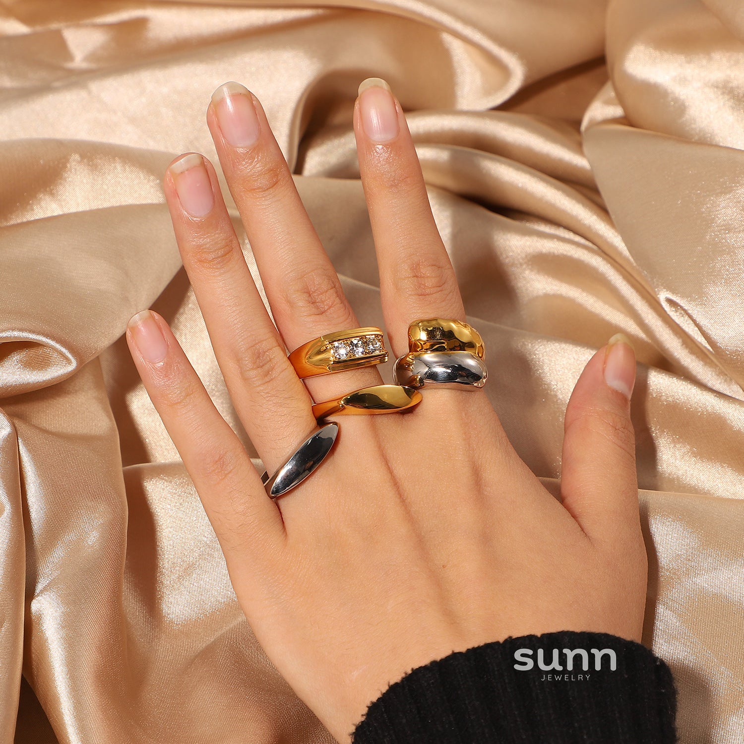 Maison Geometric Statement Ring [XHIWV0VA]