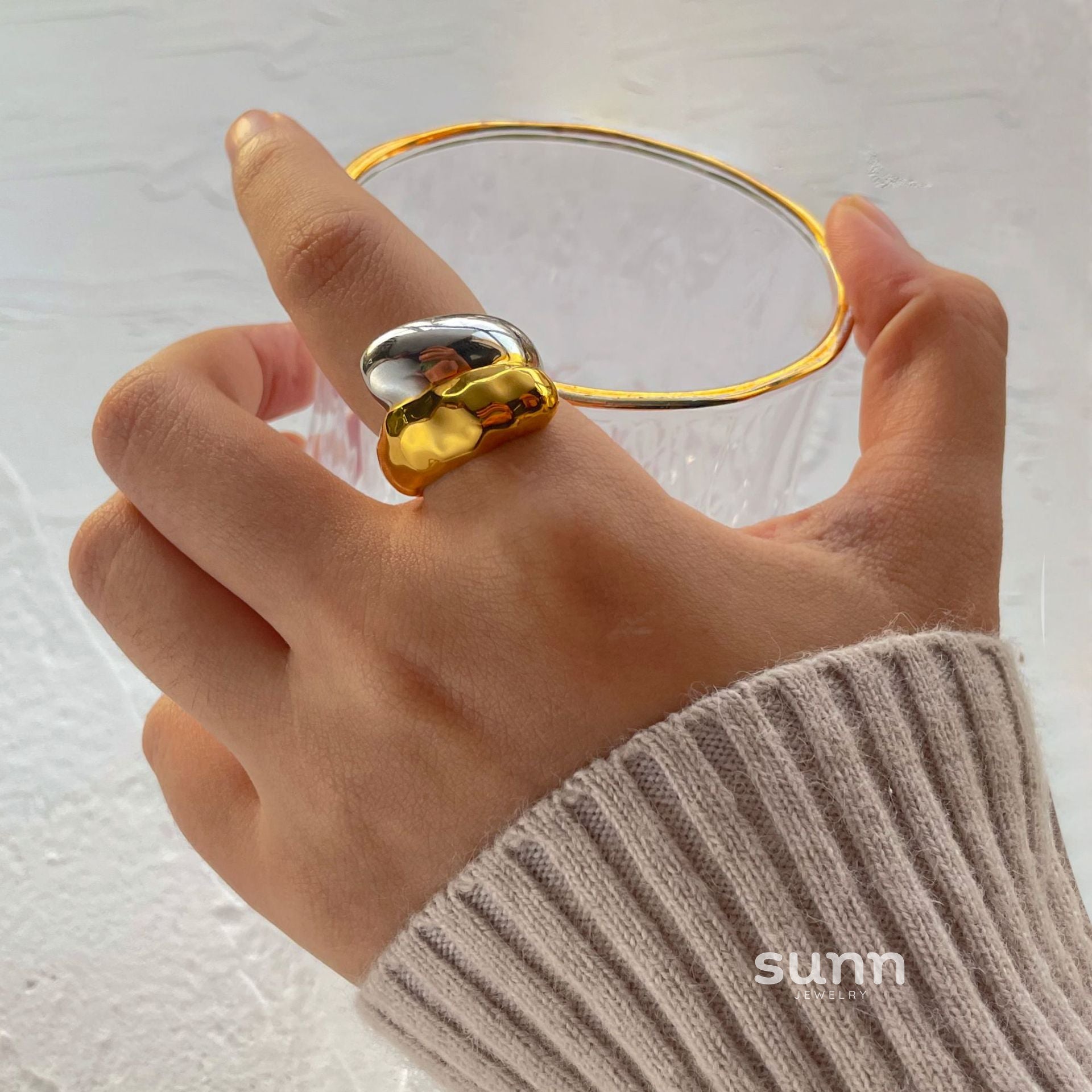 Maison Geometric Statement Ring [Z4P0RV5U]