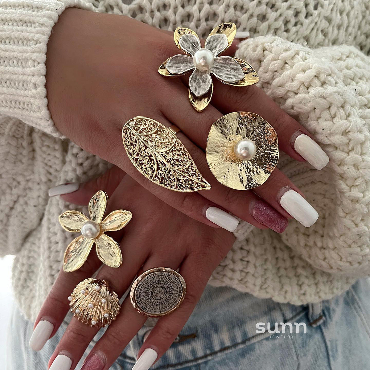 Maison Geometric Statement Ring [QMTLNMZG]