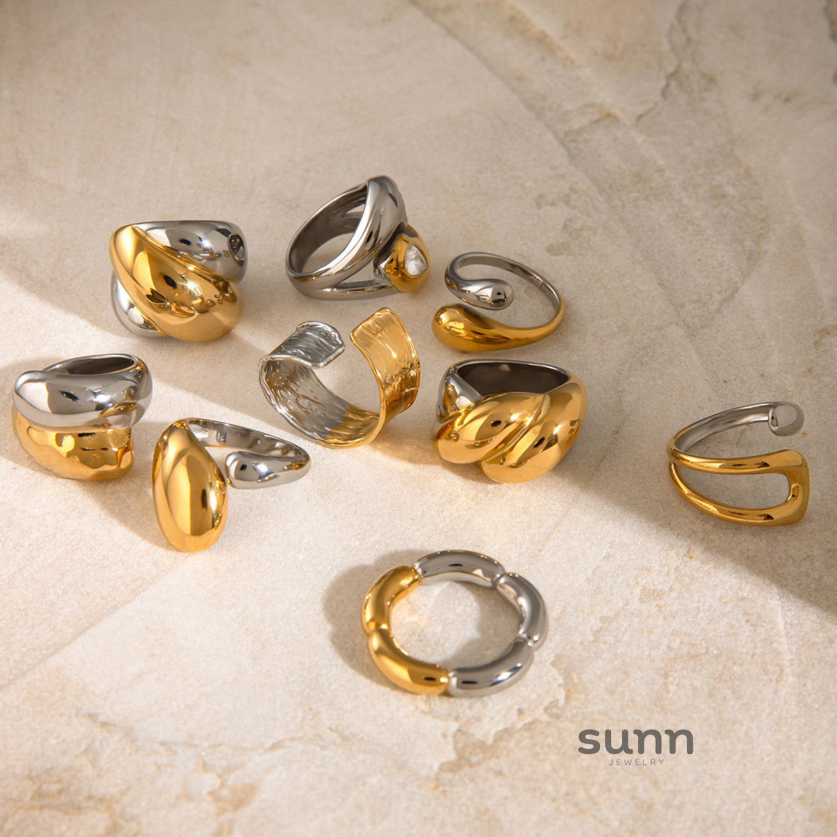 Maison Geometric Statement Ring [5MUA52E6]