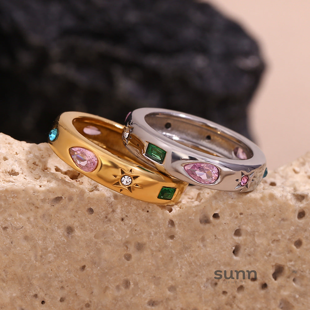 Maja Geometric Zircon Ring [4AUIQ2YZ]