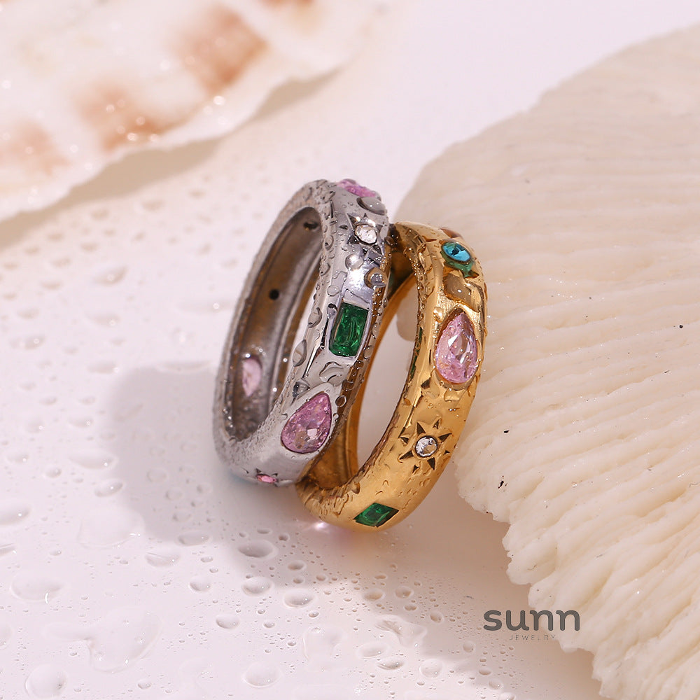 Maja Geometric Zircon Ring [109KWVN5]