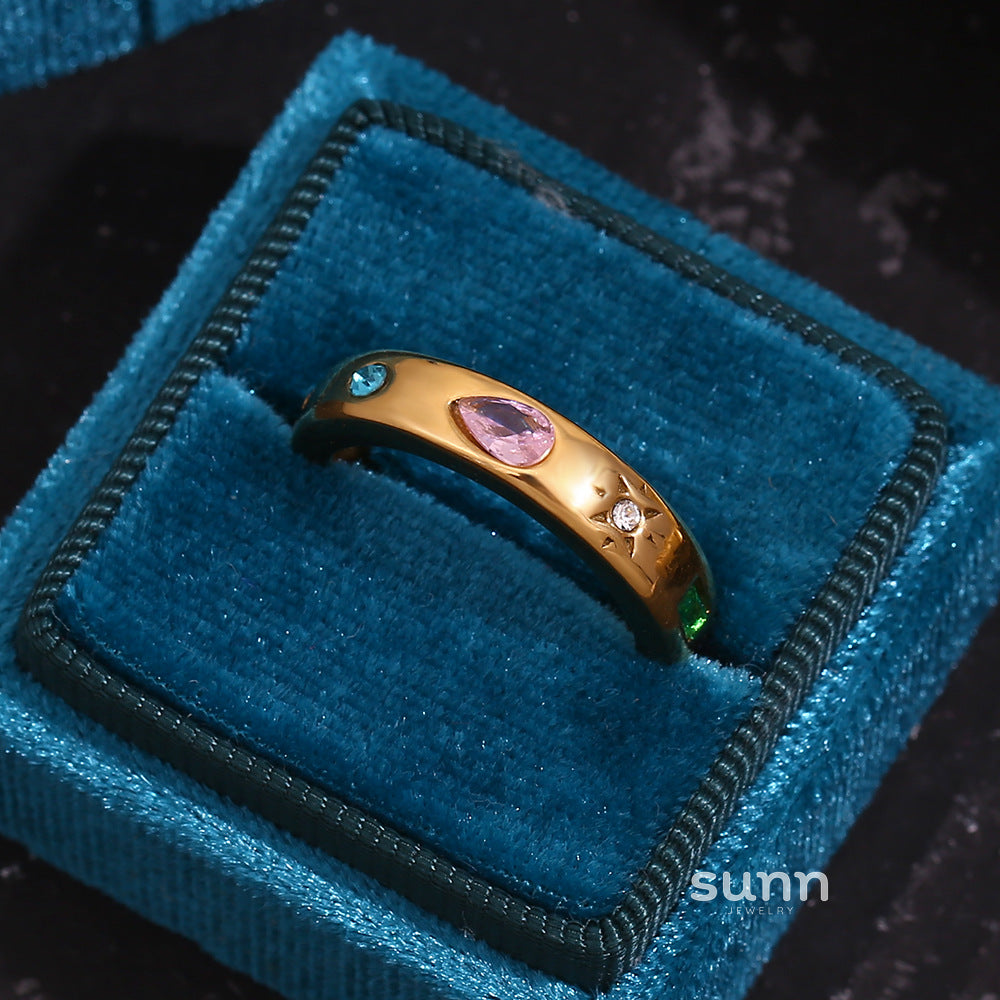 Maja Geometric Zircon Ring [XN9RYJHM]
