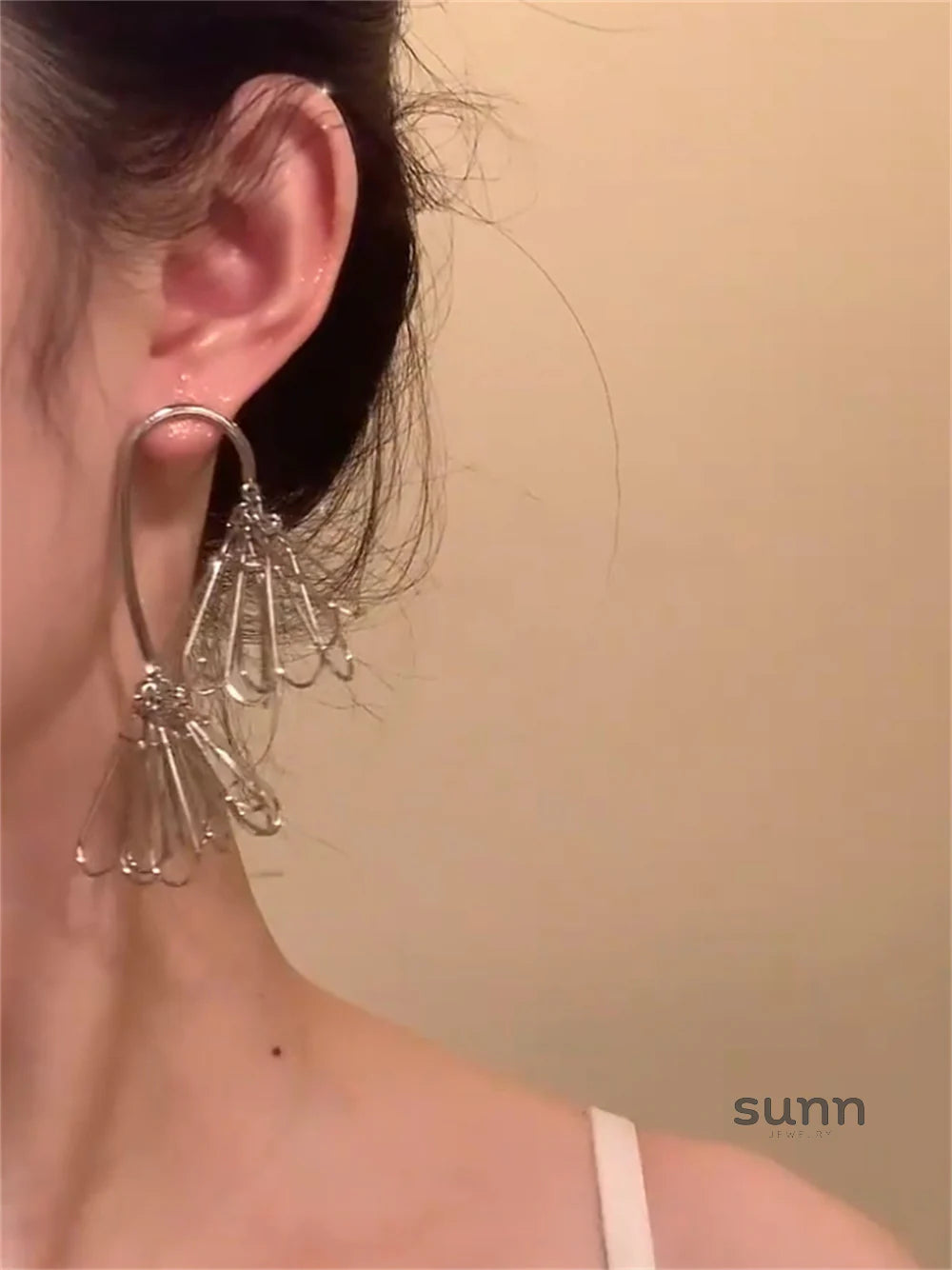 Makaela Asymmetrical Tassel Drop Earrings