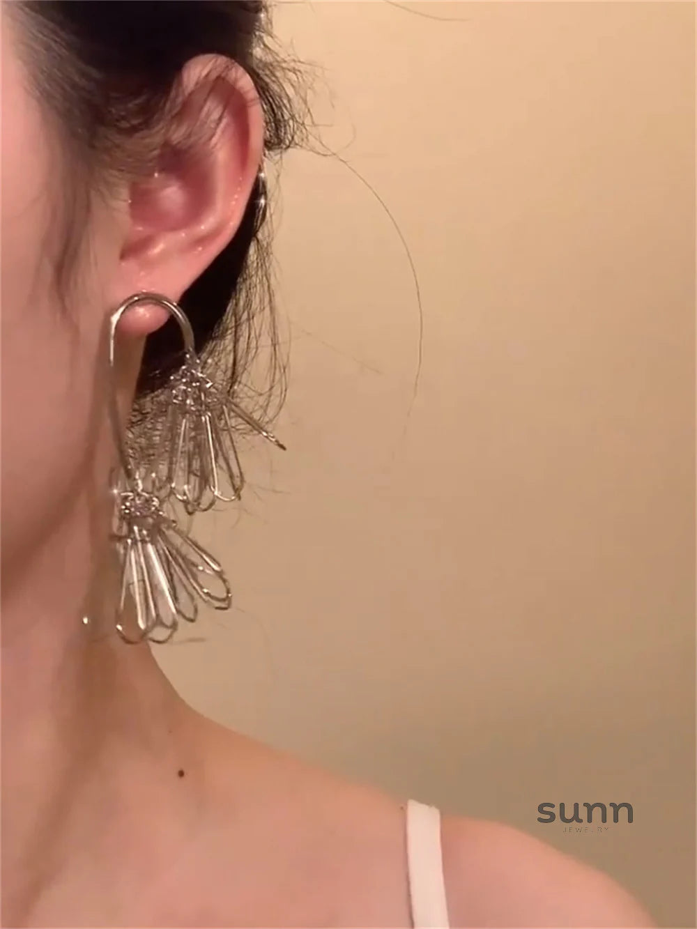 Makaela Asymmetrical Tassel Drop Earrings