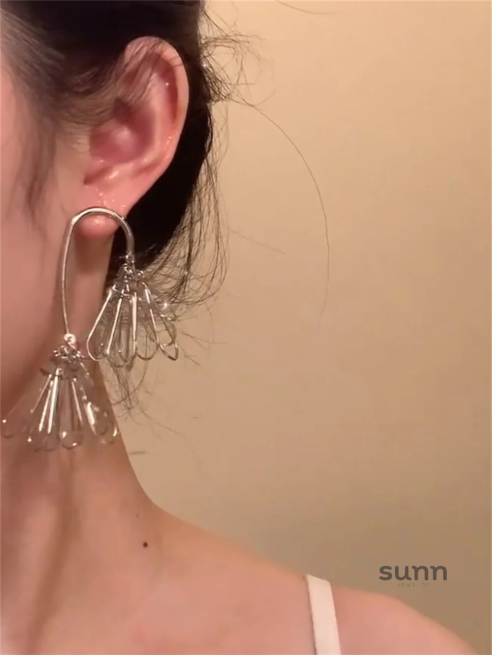 Makaela Asymmetrical Tassel Drop Earrings