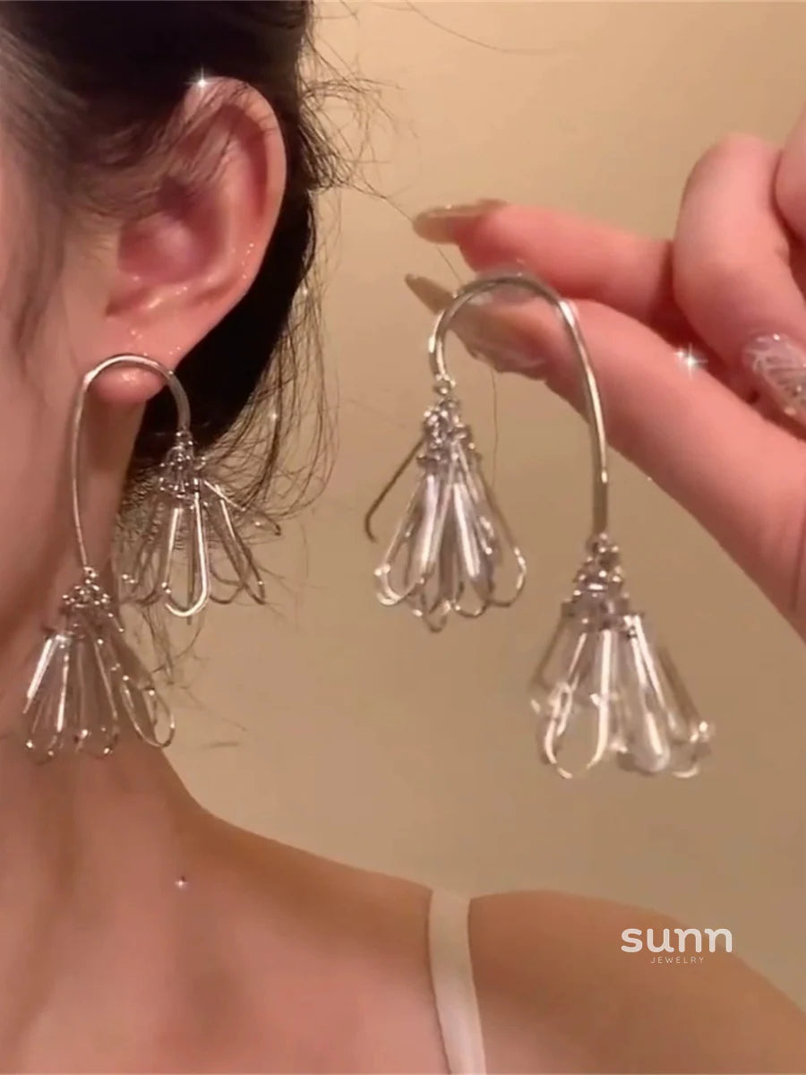 Makaela Asymmetrical Tassel Drop Earrings