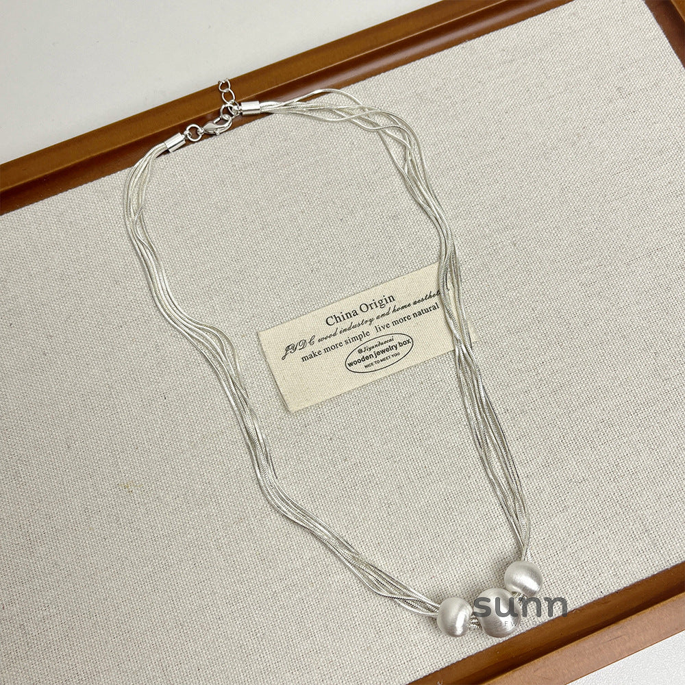 Makaela Layered Bead Necklace [NWTVJ6DH]