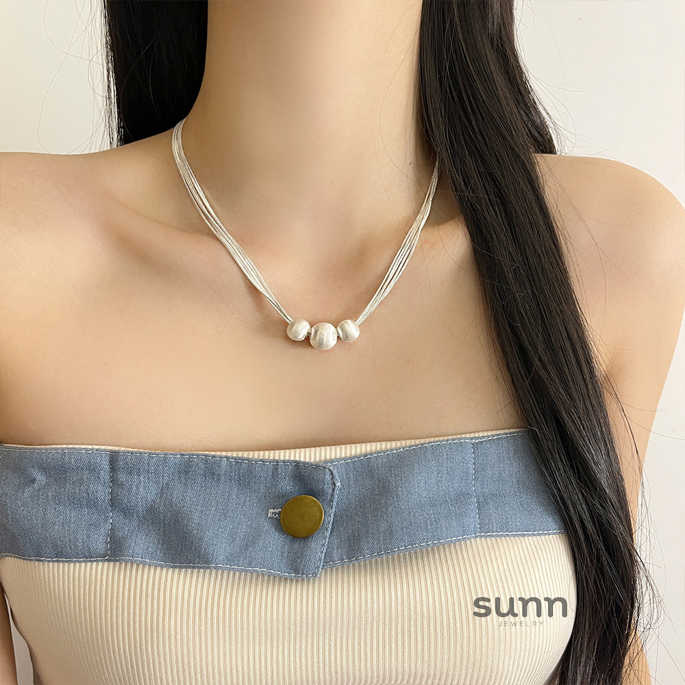 Makaela Layered Bead Necklace [OE6BSGCG]