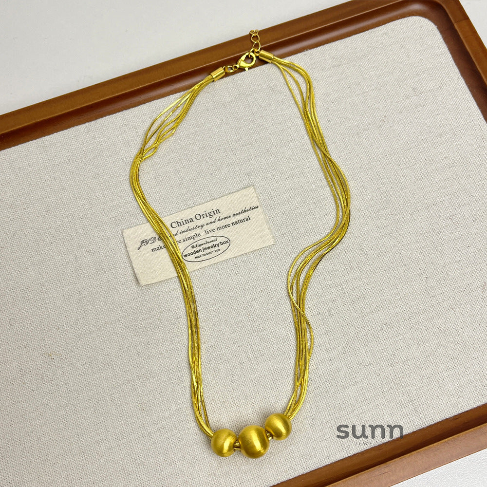 Makaela Layered Bead Necklace [5UFRHS0R]