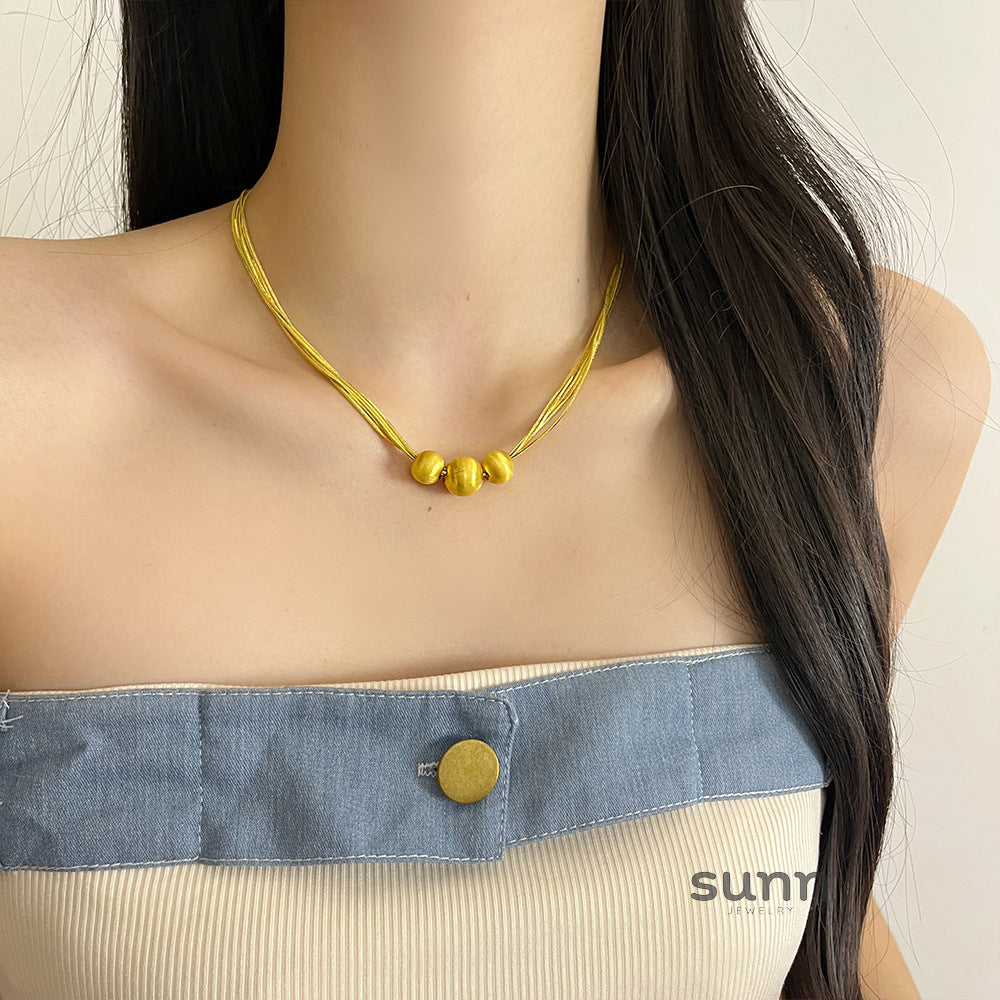 Makaela Layered Bead Necklace [J14XVB56]