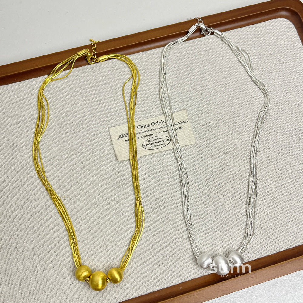 Makaela Layered Bead Necklace [93YOI4U6]