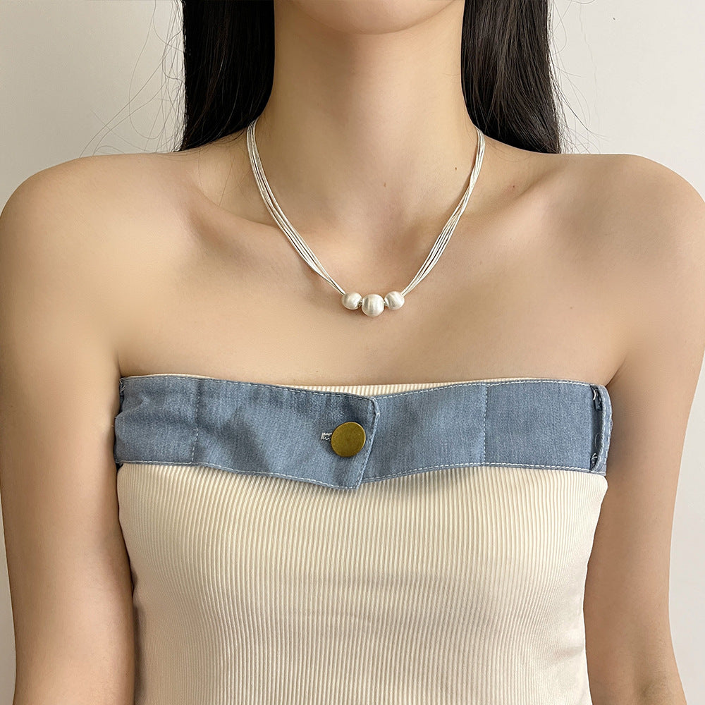 Makaela Layered Bead Necklace [OE6BSGCG]