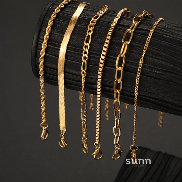 Makayla Stackable Bracelet Set [V0XRL3BS]