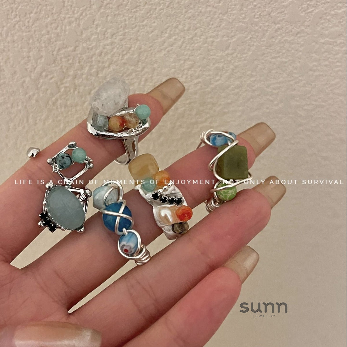 Makennah Colorful Stone Ring