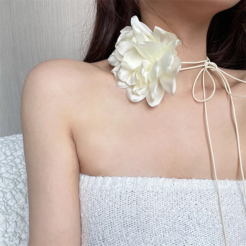 Makenzee Camellia Tie Choker