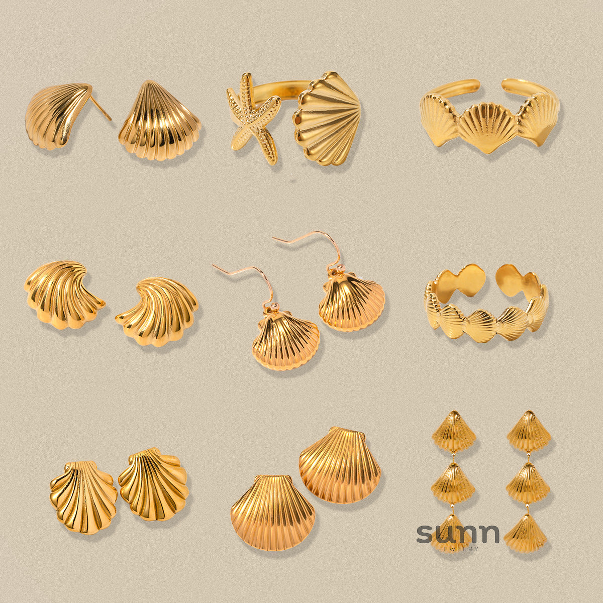 Makenzi Marine Shell Earrings [NVEG2UIU]
