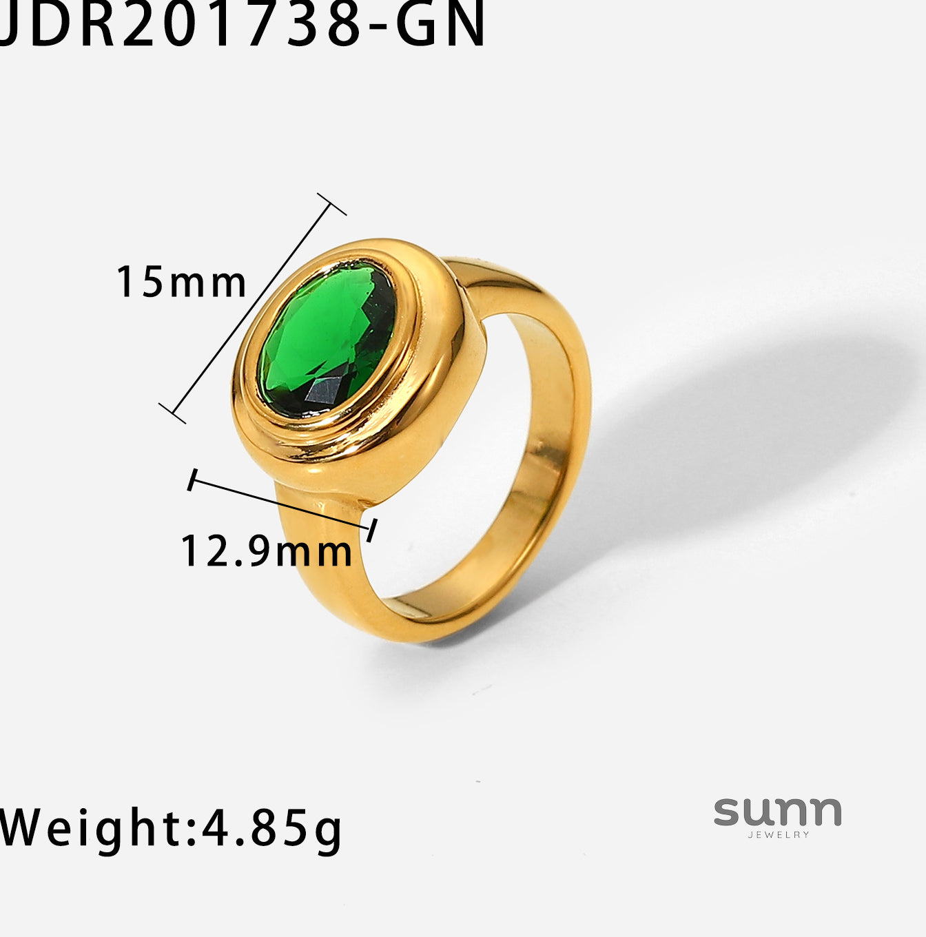 Makiyah Green Zircon Ring [T5AAAFR5]