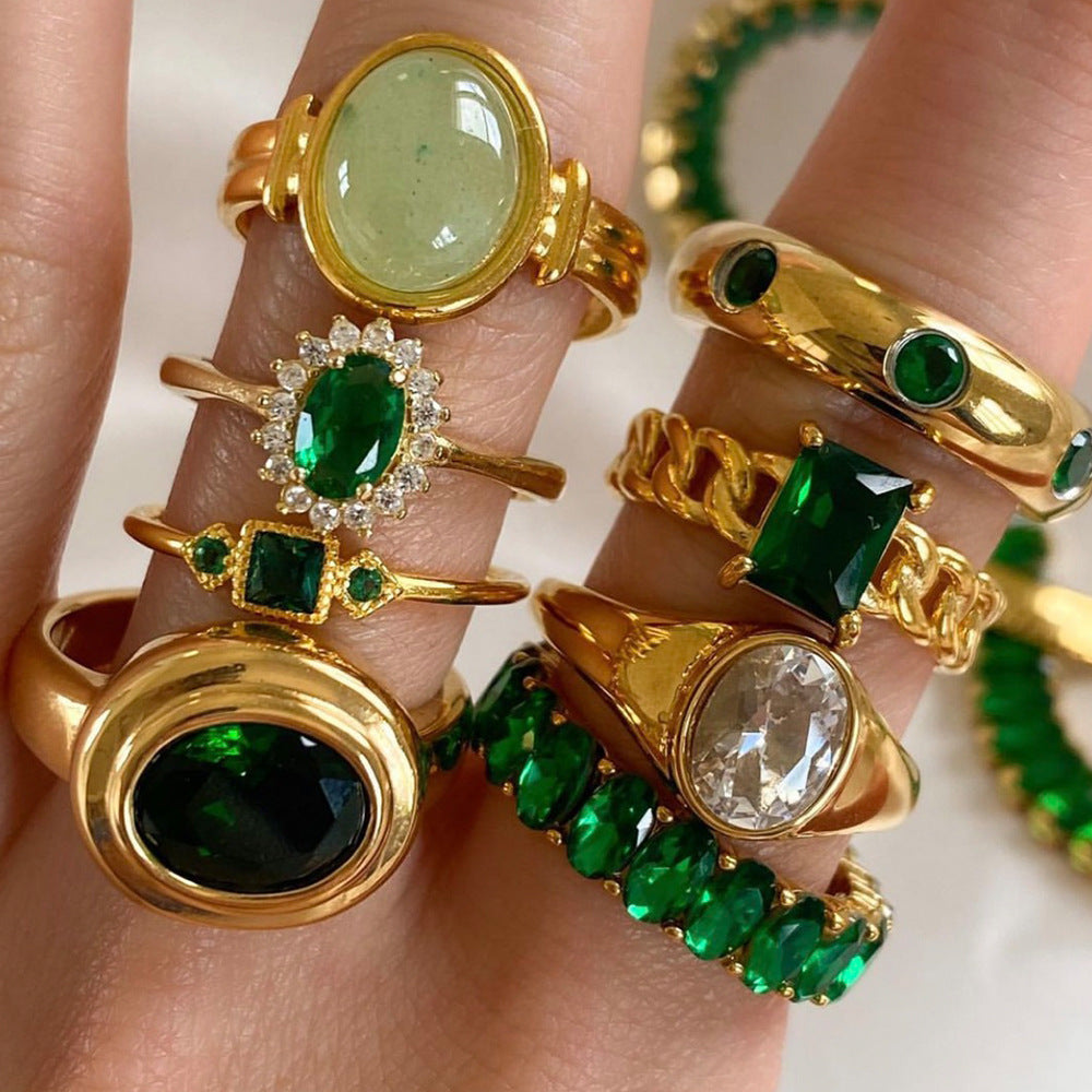 Makiyah Green Zircon Ring [ATLNWHAH]