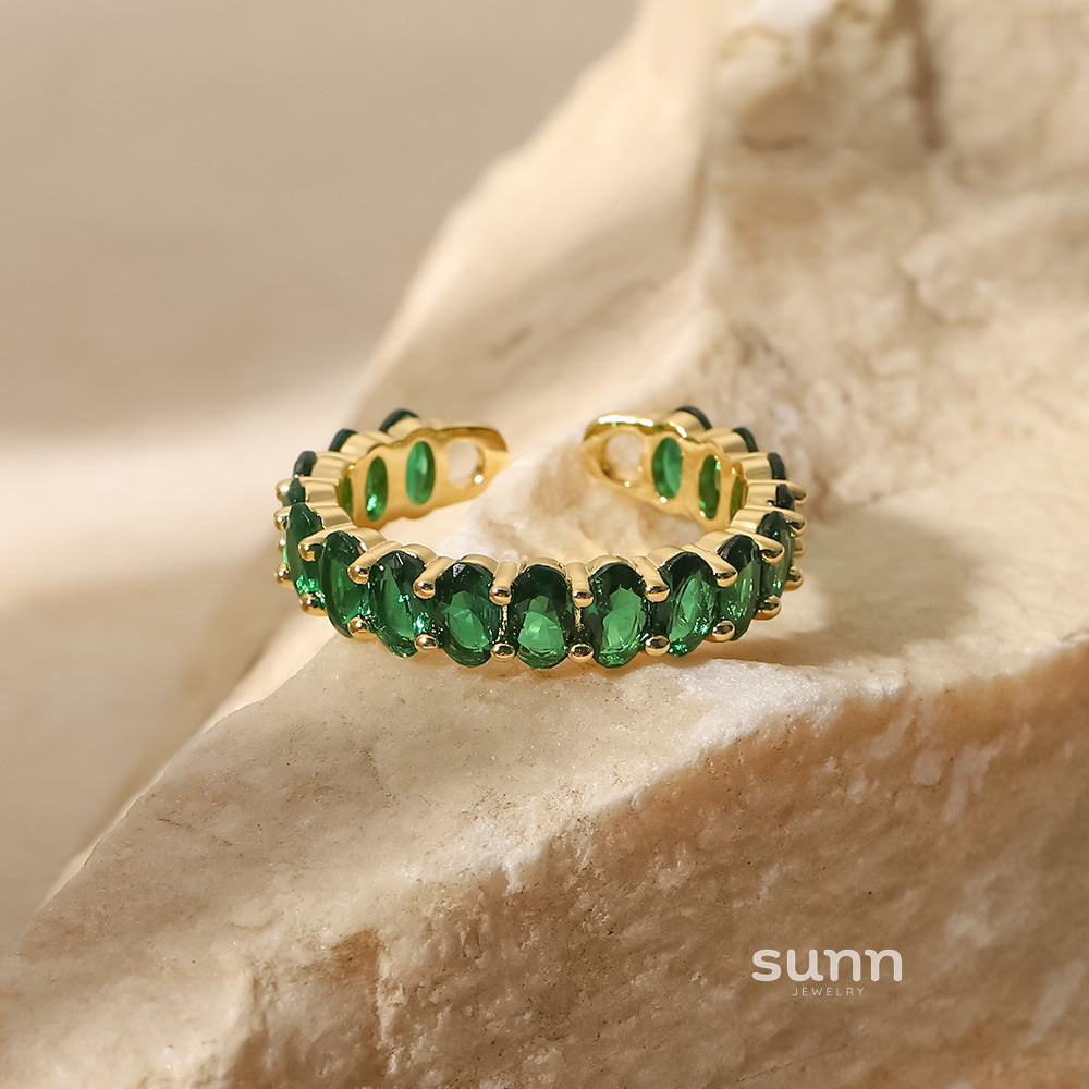 Makiyah Green Zircon Ring [T4NBFKVB]