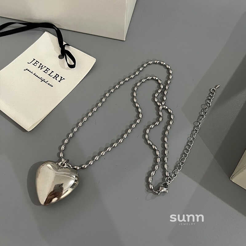 Malaika Pearl Heart Necklace Set [QMCGKI5U]