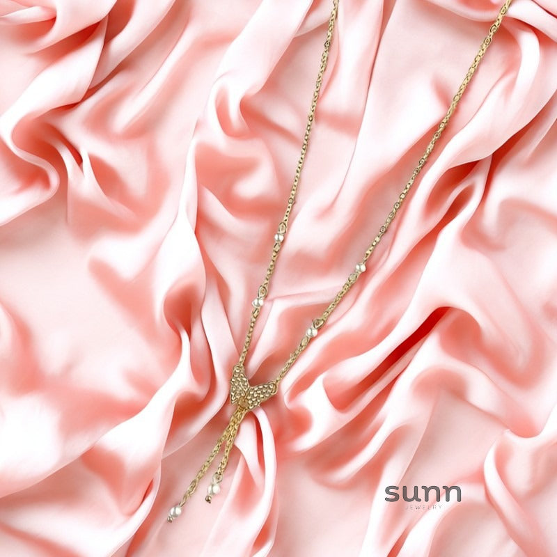 Malayah Butterfly Pearl Necklace [MWBJ7IEI]