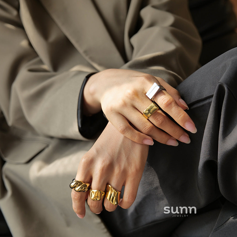 Malayah Chunky Geometric Ring [3W3FBC4F]