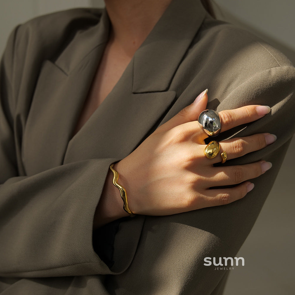 Malayah Chunky Geometric Ring [I0B39TTW]