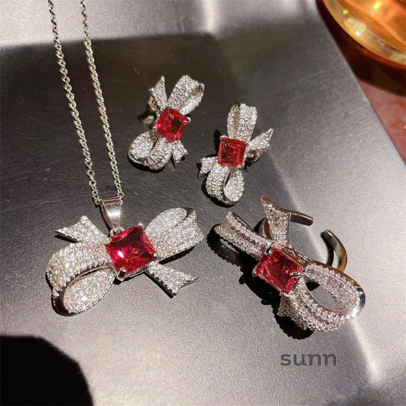 Malayah Crimson Bow Jewelry [ICTMZL6Q]