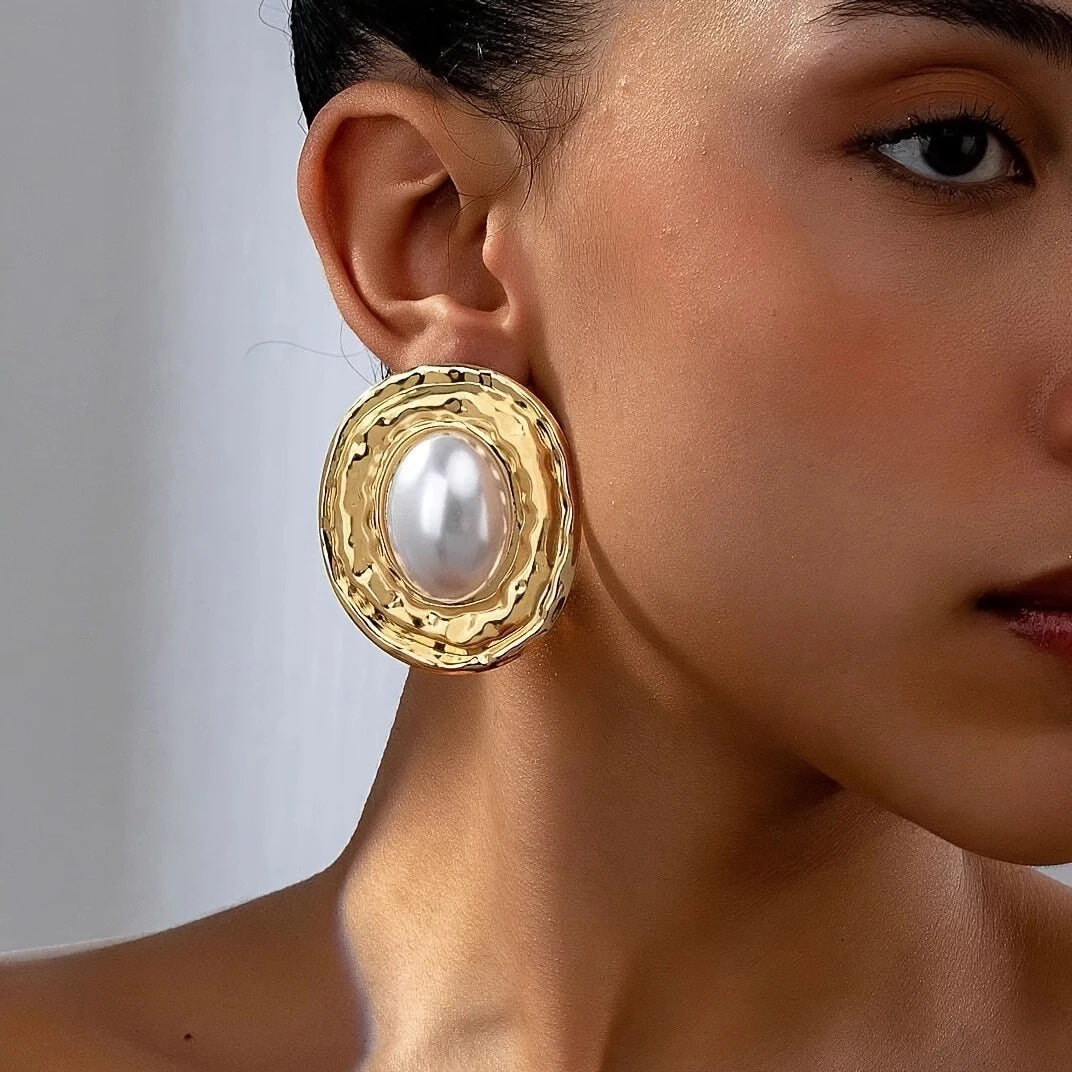 Malayla Retro Pearl Earrings [0NZLXBBR]