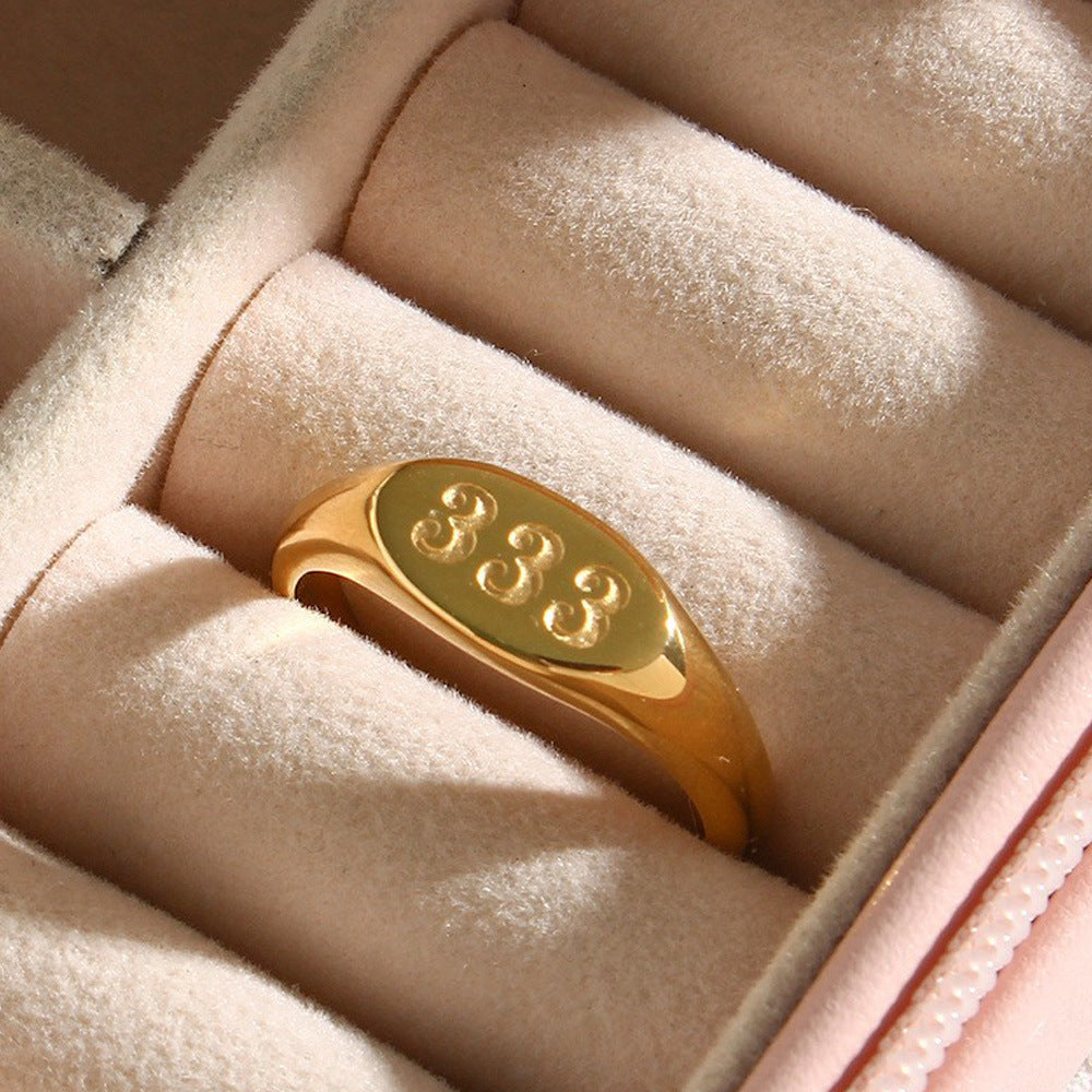 Malea Gold Number Ring [EGSFK50U]