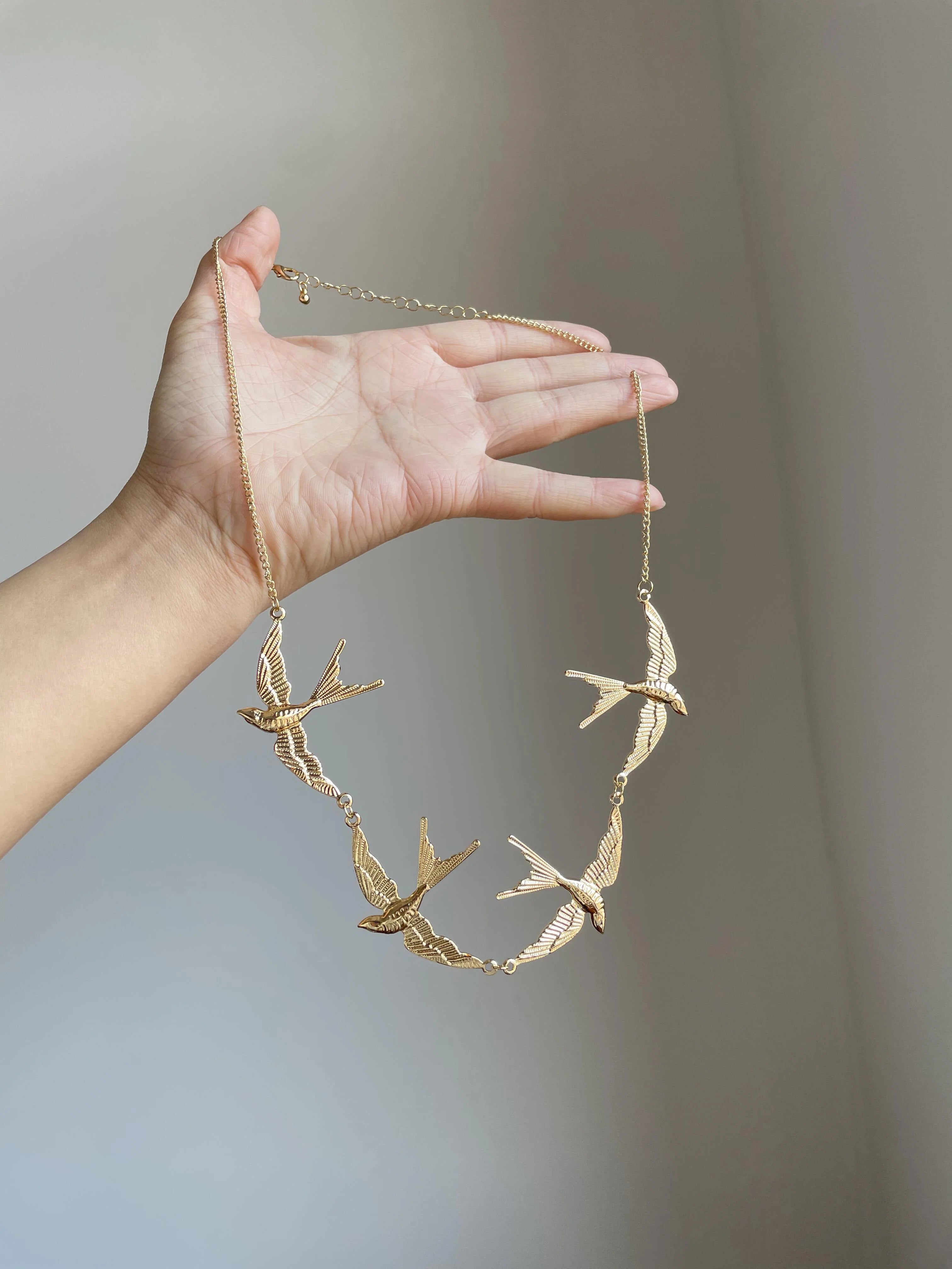Malea Vintage Swallow Necklace