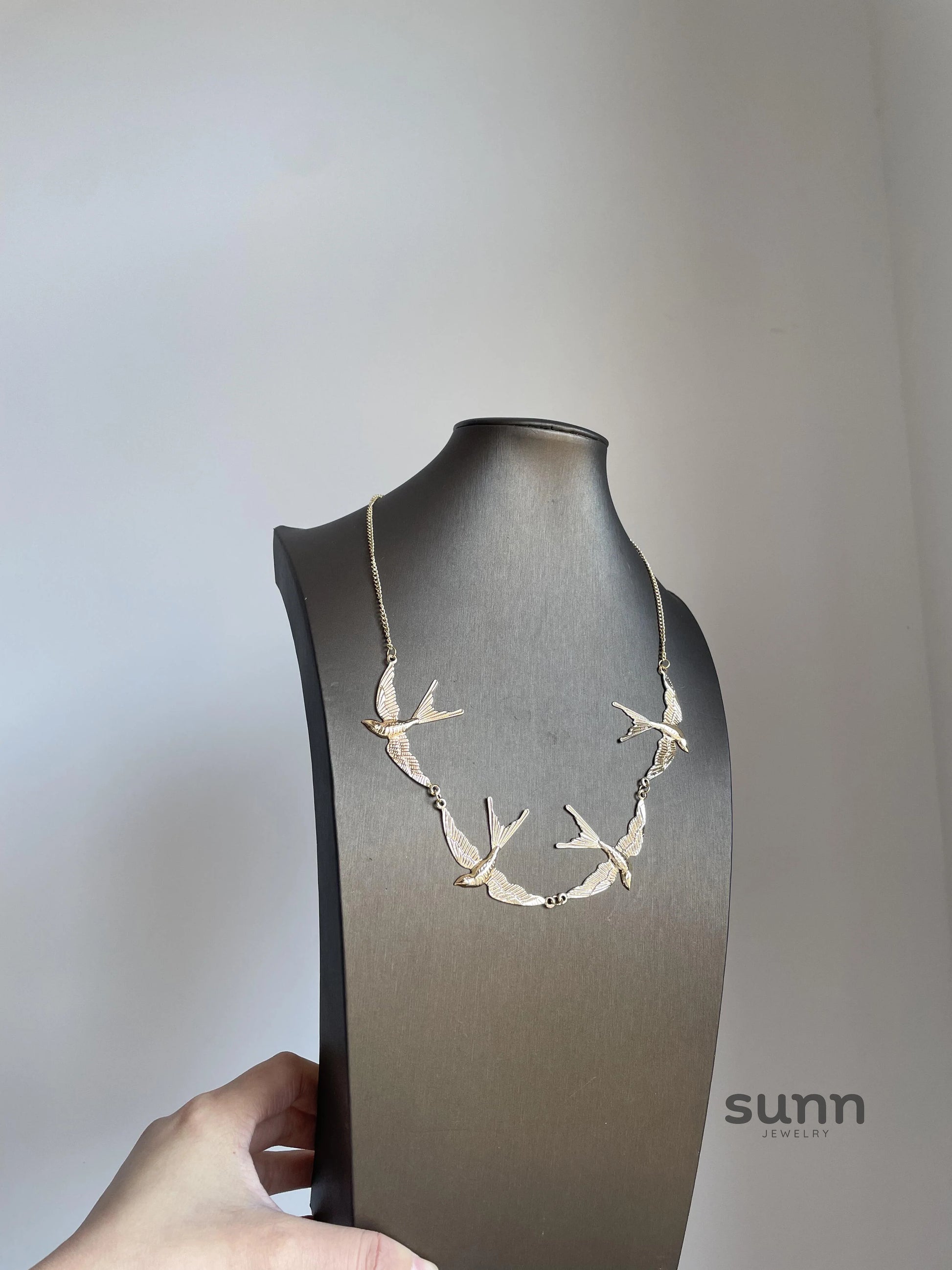 Malea Vintage Swallow Necklace