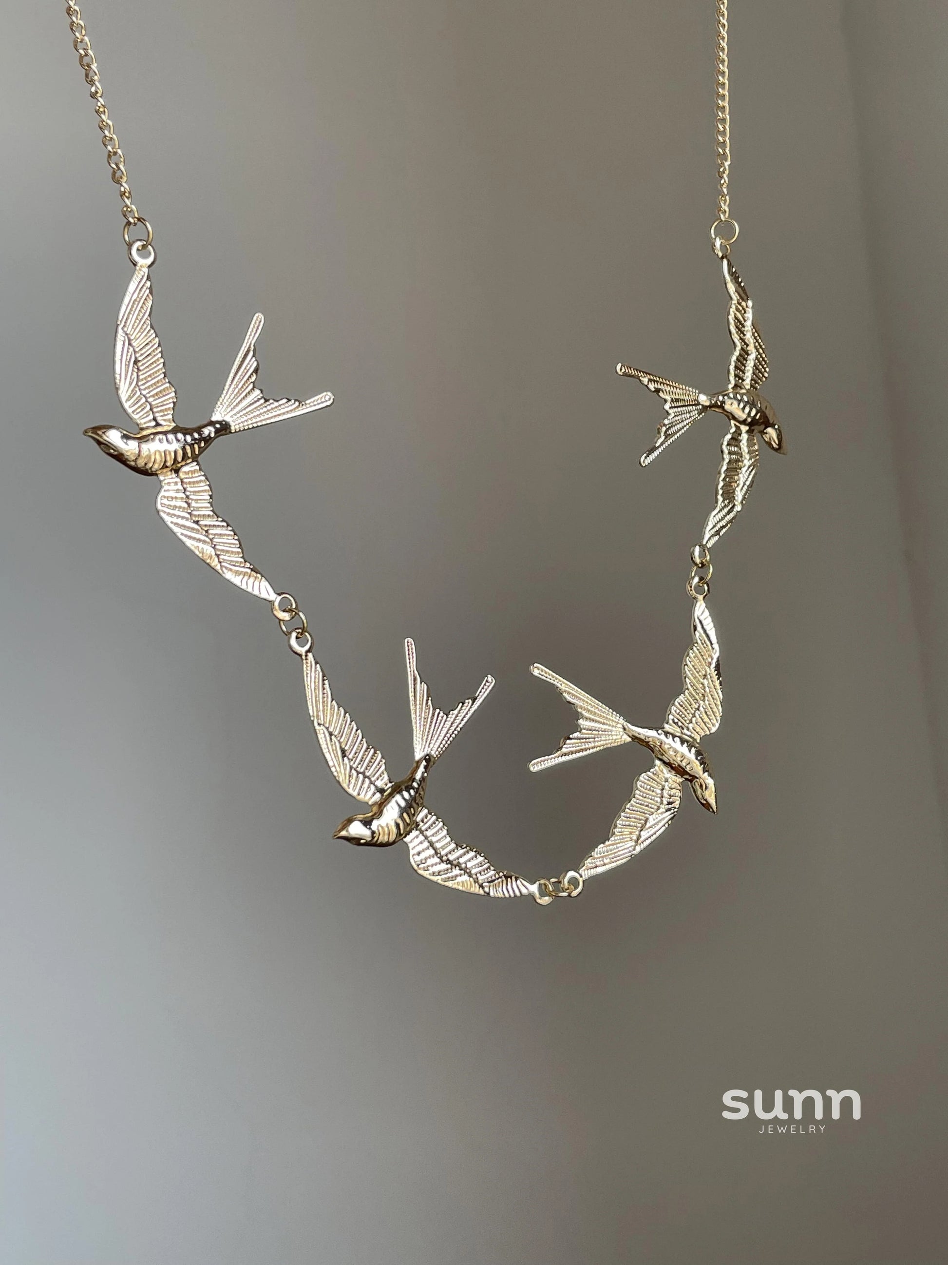 Malea Vintage Swallow Necklace