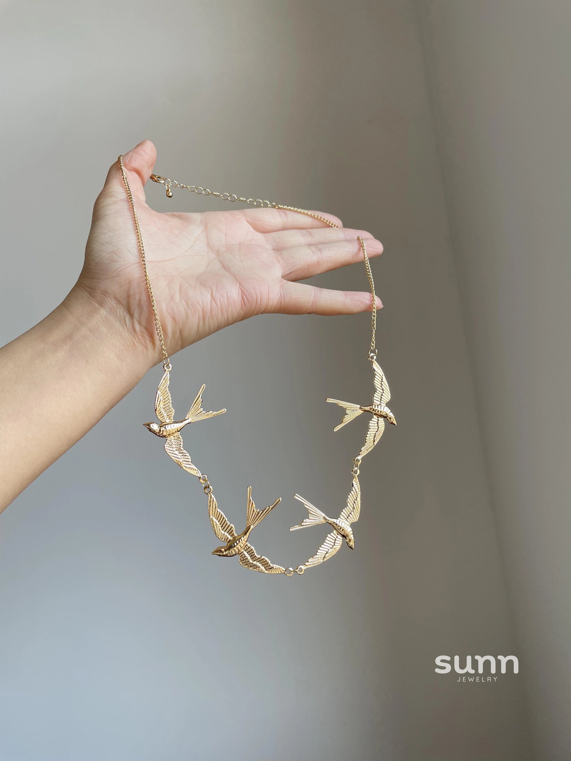 Malea Vintage Swallow Necklace