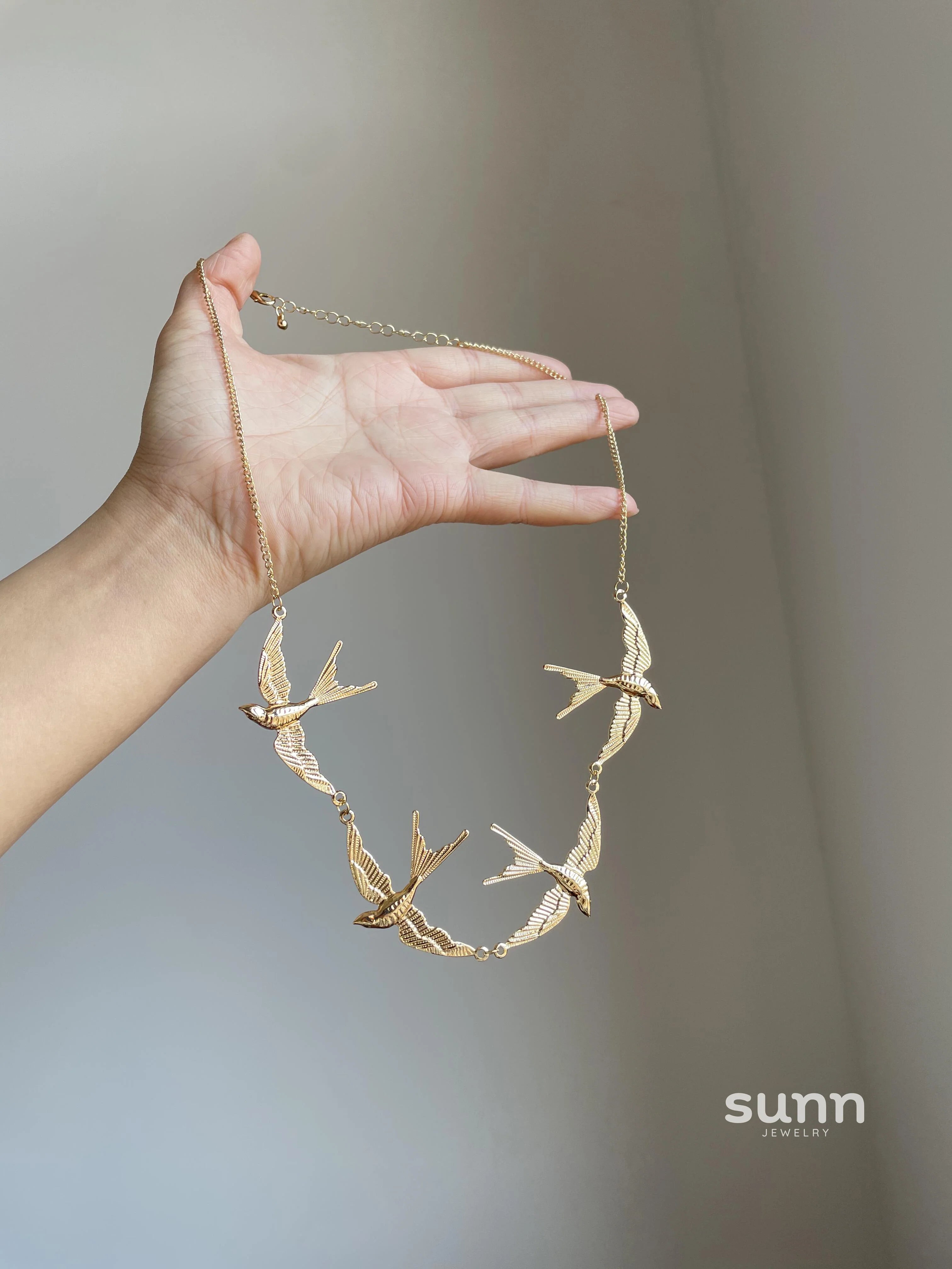 Malea Vintage Swallow Necklace