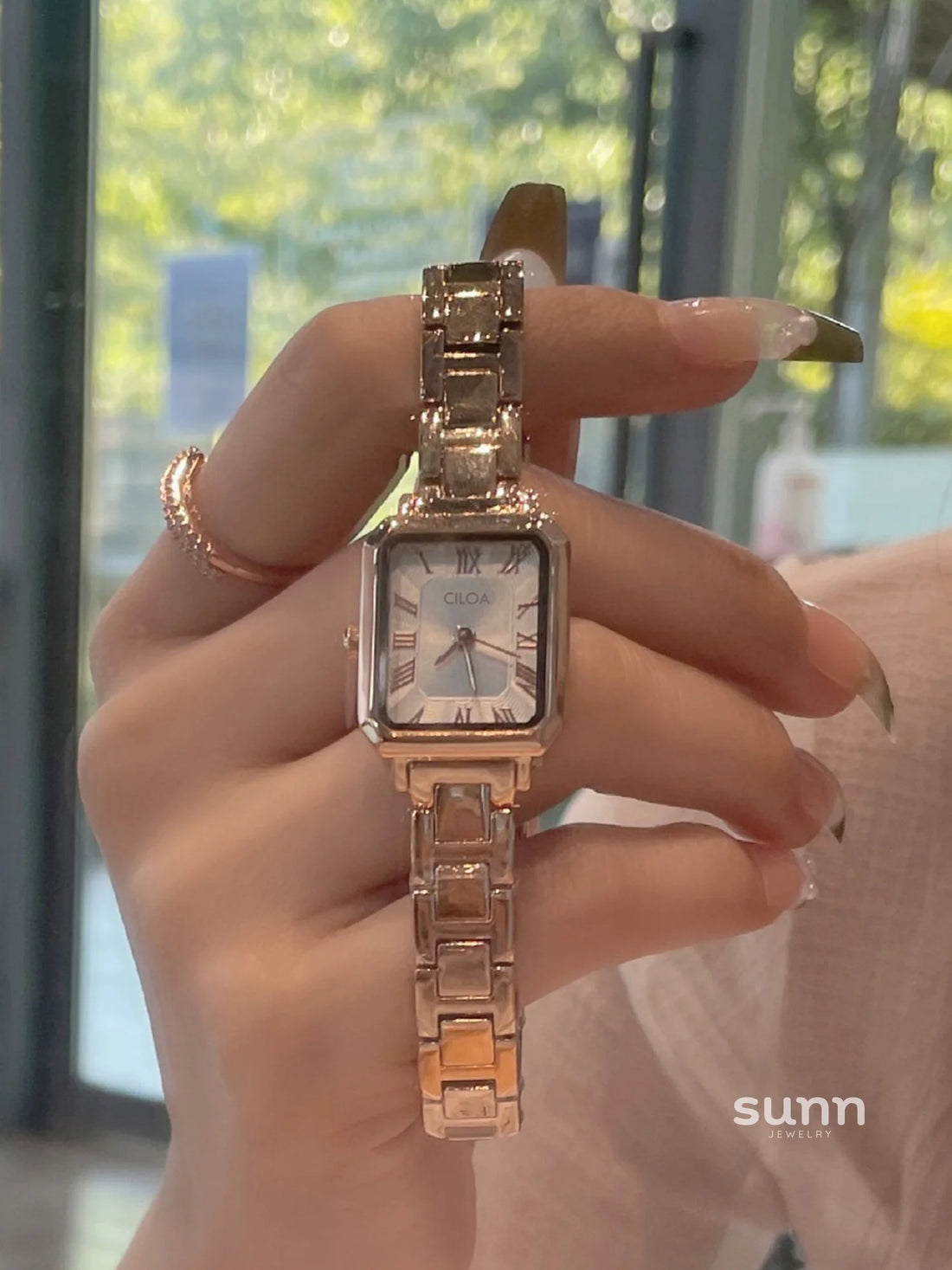 Malena Ceramic Square Watch