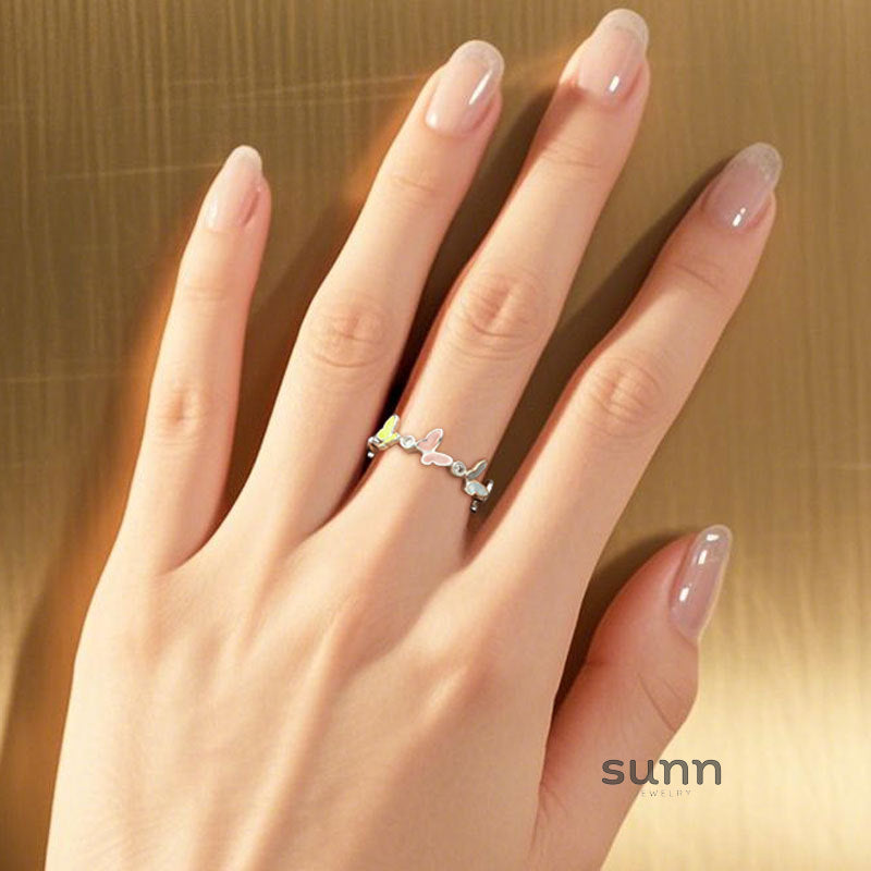 Maliha Colorful Butterfly Ring [18P9WU2J]