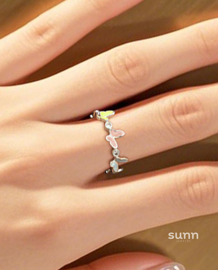 Maliha Colorful Butterfly Ring [RI82QWPS]
