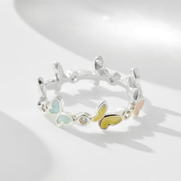 Maliha Colorful Butterfly Ring [18P9WU2J]