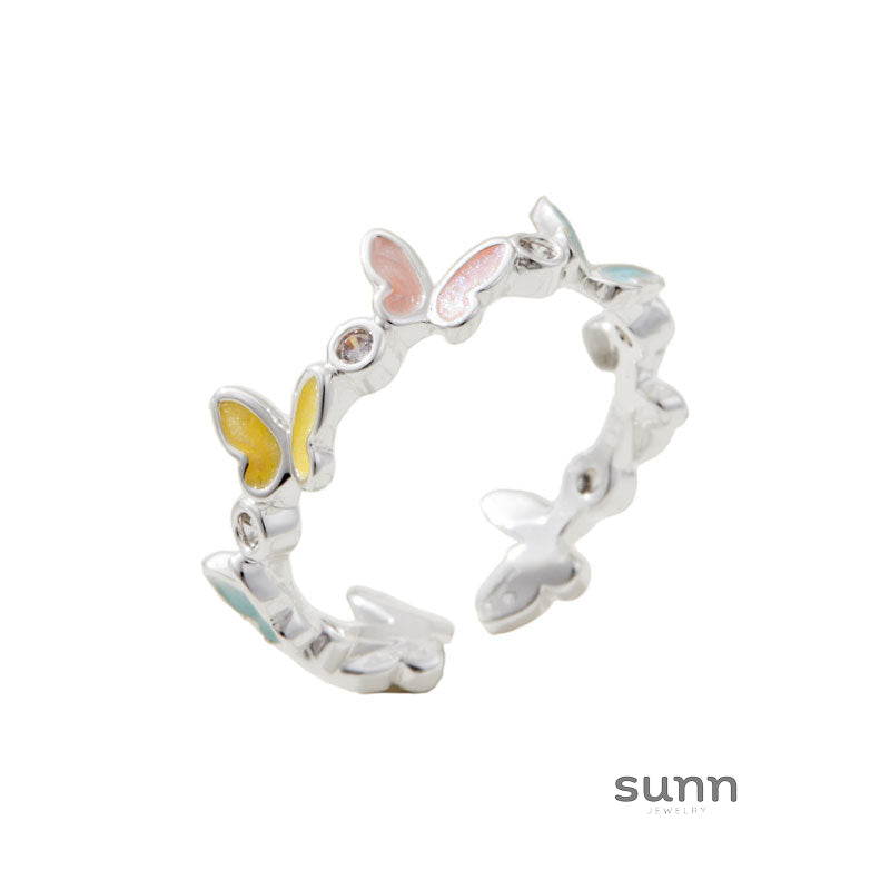 Maliha Colorful Butterfly Ring [PP2DR531]