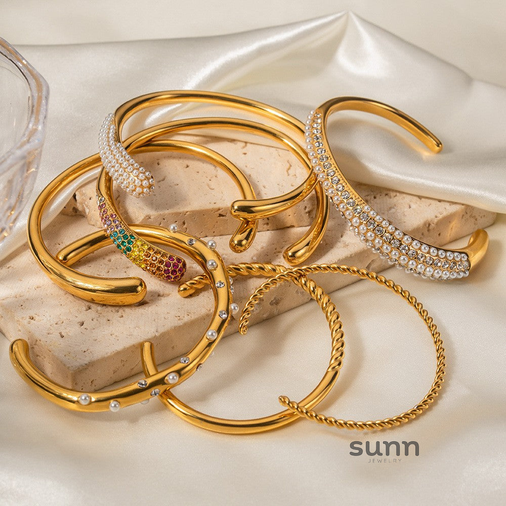 Malika Zircon Gold Plated Bracelet [ODXW6H9L]