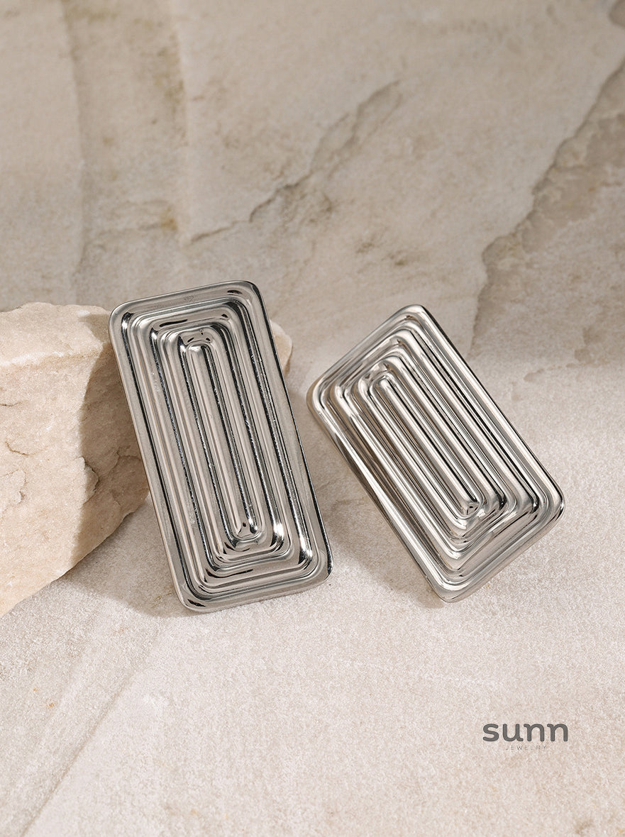 Malinda Geometric Link Earrings [YKPHI8I6]