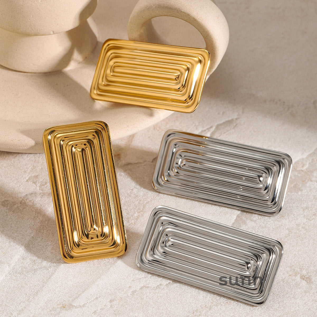 Malinda Geometric Link Earrings [ETOAAY45]