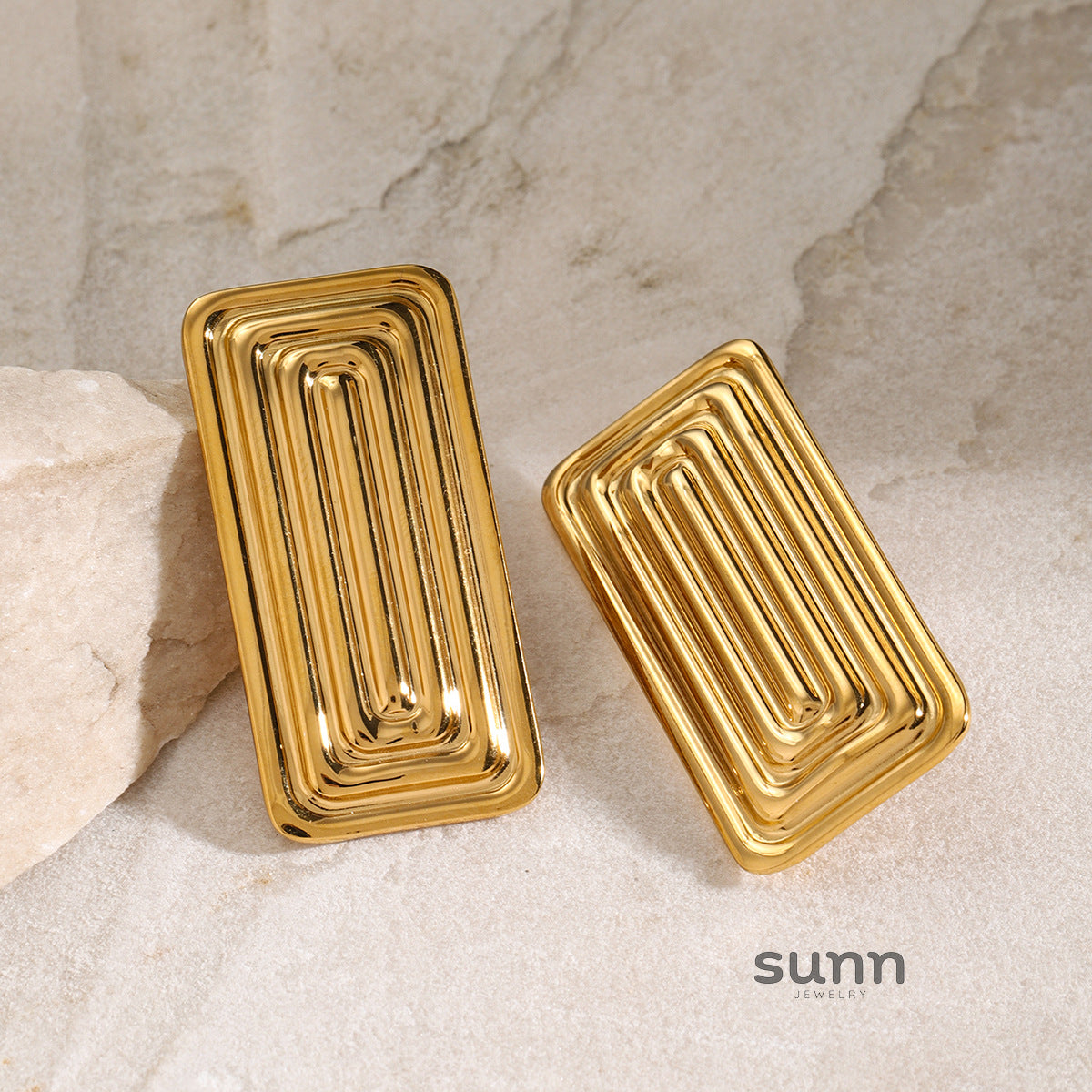 Malinda Geometric Link Earrings [DDSIWHH4]