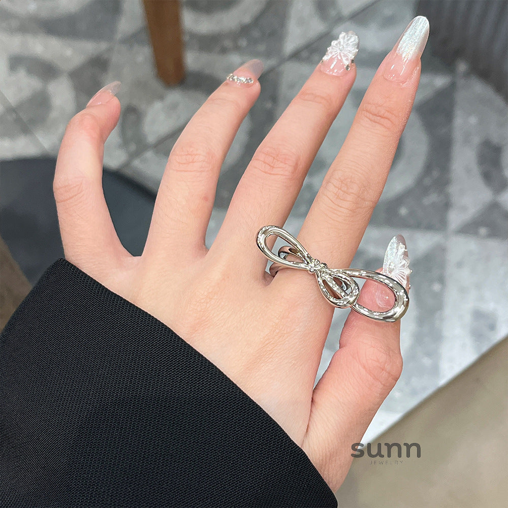 Malka Silver Bow Ring [4LB0516R]
